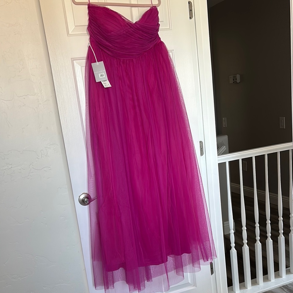 Chelsea28 Strapless Dress in Vibrant Pink - Picture 2 of 5